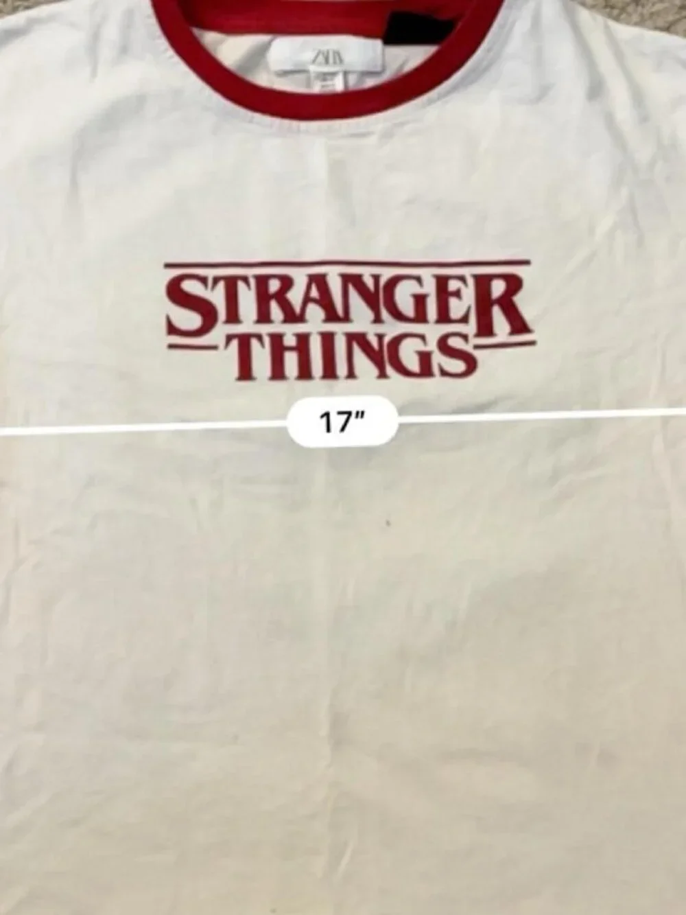 Zara Stranger Things 5 Graphic Ringer Tee Kids 11-12
